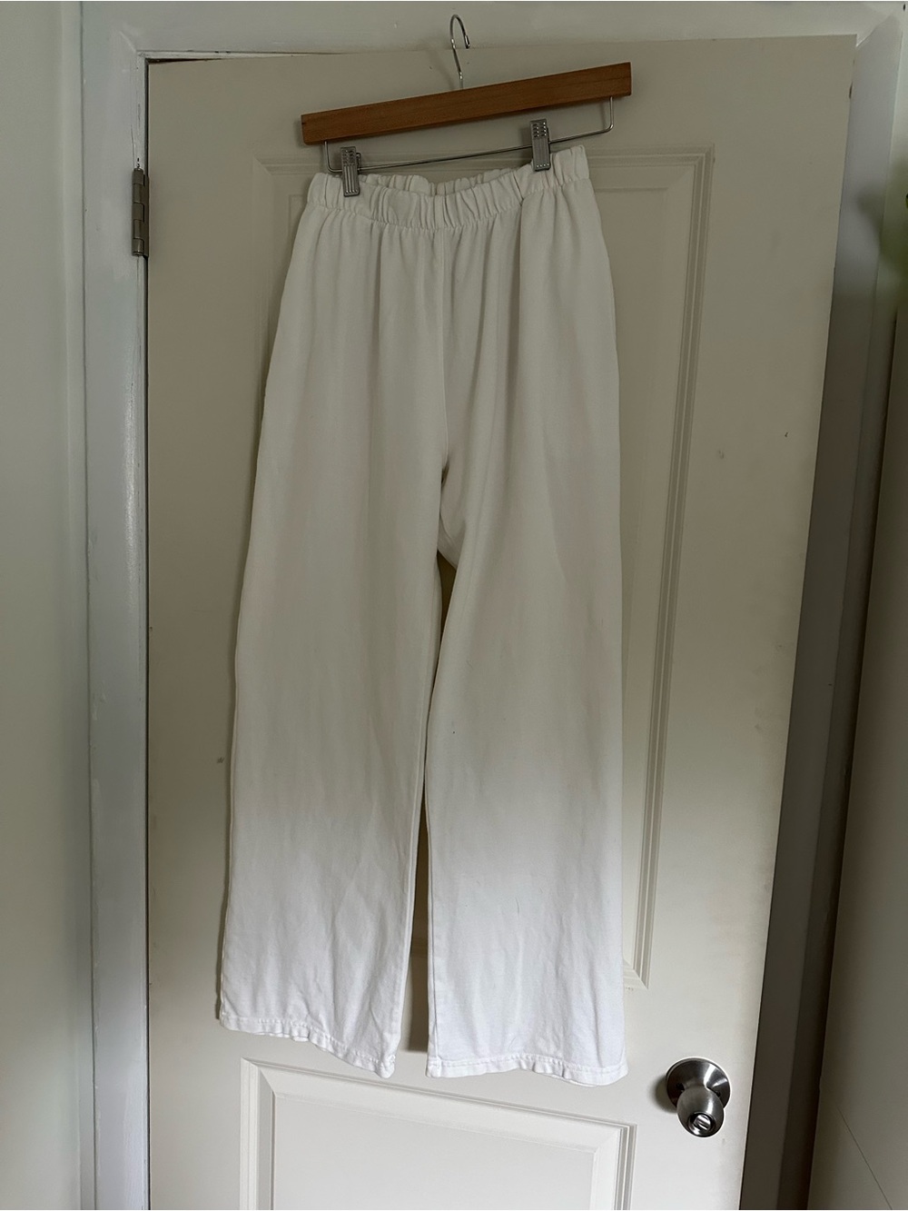 Brandy Melville White Kids Sweatpants with Elastic Waist
